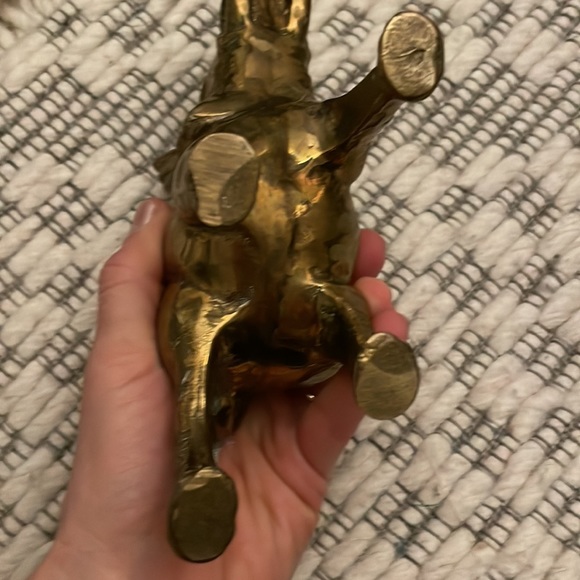 Large solid brass elephant - Picture 4 of 5